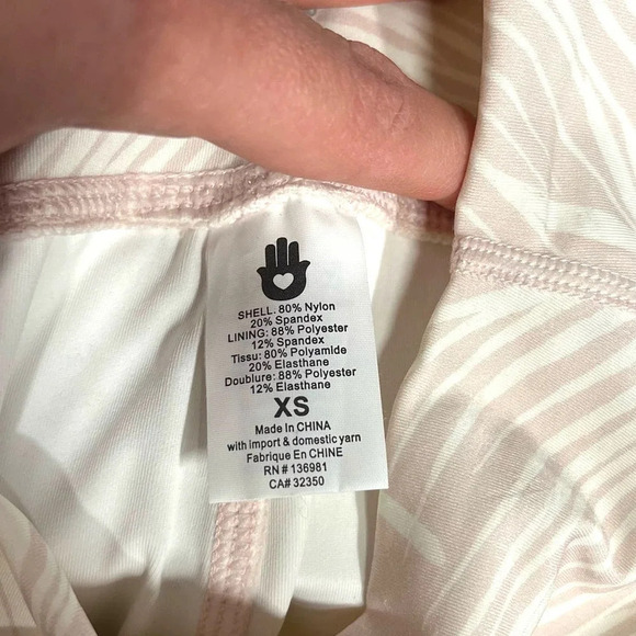 Spiritual Gangster High Vibe Leggings Pink Palm Print Size XS - Picture 9 of 10